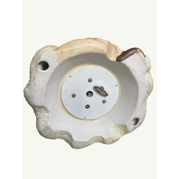 Porcelain Santa Claus Musical Figurine 11" Holding Bear & Lantern Vintage - Picture 9 of 13